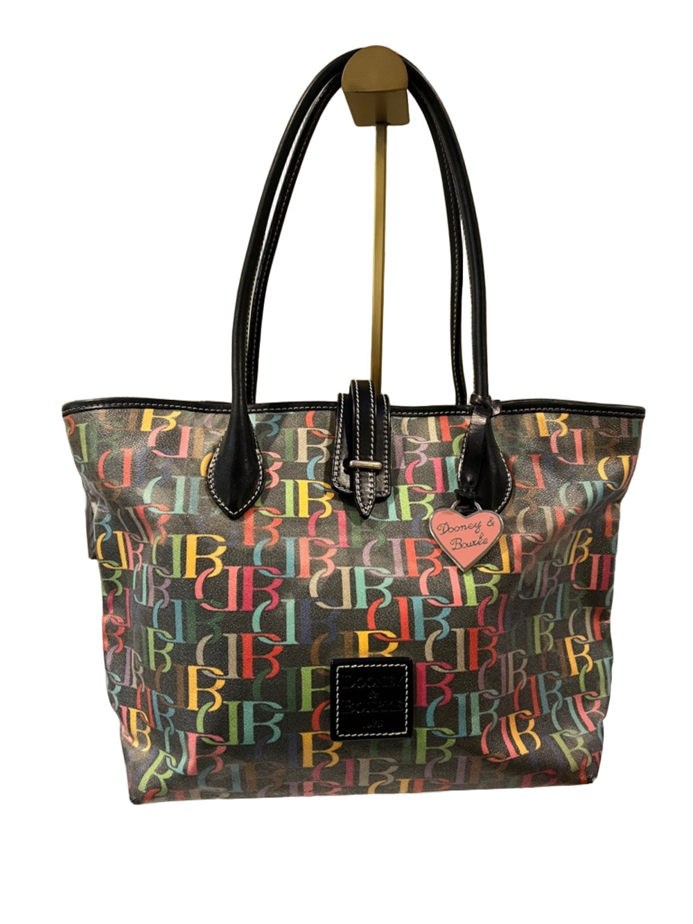 Dooney & Bourke Multi DB Logo Colorful Rainbow Tote